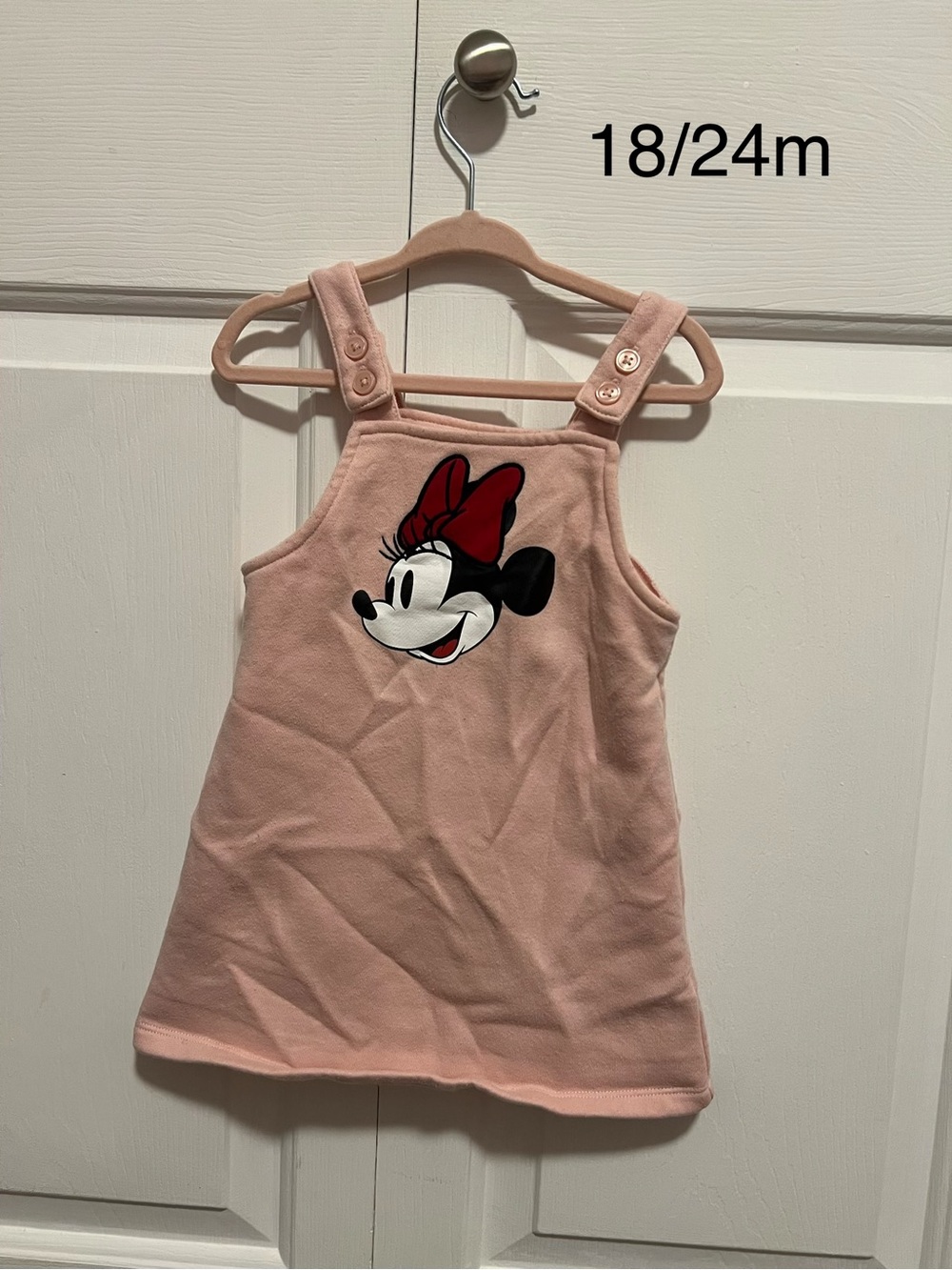 Joe Fresh Pink Minnie Mouse Tank Dress with Red Bow